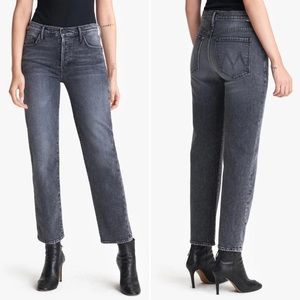 MOTHER Jeans The Saint Ankle Midnight Races Gray